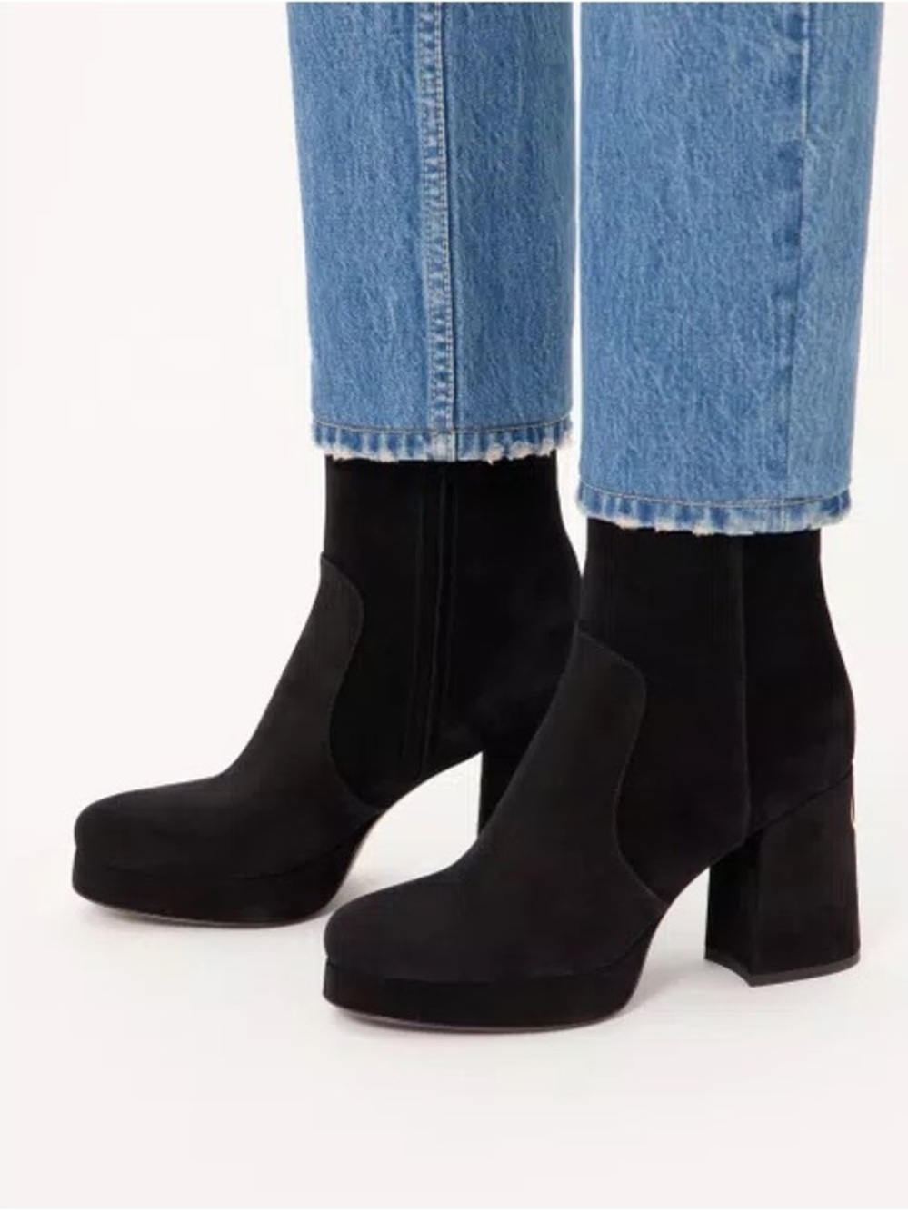 Vince Camuto Boots - Black Suede Platform Boots